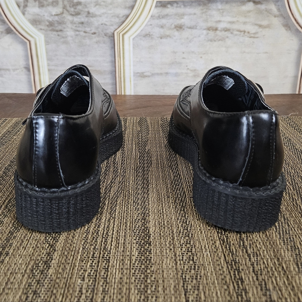 TUK Footwear Pointed Buckle Creepers Men's 5 Women's 7 Leather A8520 Punk - Picture 6 of 10